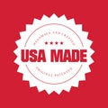 Made in usa label. Vector illustration decorative background design Royalty Free Stock Photo