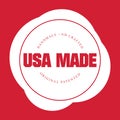 made in usa label. Vector illustration decorative design Royalty Free Stock Photo