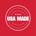 made in usa label. Vector illustration decorative design Royalty Free Stock Photo