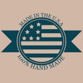 made in usa label. Vector illustration decorative design Royalty Free Stock Photo