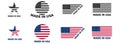 Made in USA labels set. Vector isolated element. American emblem Royalty Free Stock Photo