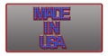 Made in USA License Plate illustration