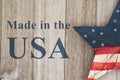 Made in the USA message Royalty Free Stock Photo