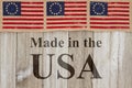 Made in the USA message Royalty Free Stock Photo