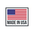 Made in USA premium quality American flag icon Royalty Free Stock Photo