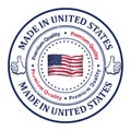 Made in USA, Premium Quality elegant grunge label Royalty Free Stock Photo