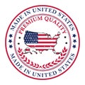 Made in USA, Premium Quality - printable sticker Royalty Free Stock Photo