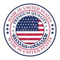 Made in USA, Premium Quality - printable sticker Royalty Free Stock Photo