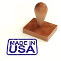 Made In The Usa Rubber Stamp Royalty Free Stock Photo