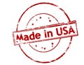 Stamp with text Made in USA Royalty Free Stock Photo