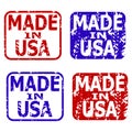 Made in usa rubber stamps collection Royalty Free Stock Photo