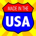 Made In The USA Shield Royalty Free Stock Photo