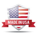 made in usa shield. Vector illustration decorative design Royalty Free Stock Photo