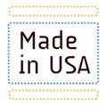 MADE IN USA sign on white background Royalty Free Stock Photo