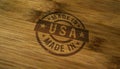 Made in USA stamp and stamping Royalty Free Stock Photo