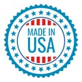 Made in USA stamp. Quality sign. Domestic symbol Royalty Free Stock Photo