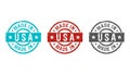 Made in USA stamp and stamping Royalty Free Stock Photo