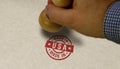 Made in USA stamp and stamping Royalty Free Stock Photo