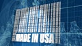 Made in USA text and bar code from same words Royalty Free Stock Photo
