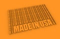 Made in USA text and bar code from same words Royalty Free Stock Photo