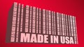 Made in USA text and bar code from same words Royalty Free Stock Photo