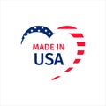 Made in USA. Vector stamp Royalty Free Stock Photo