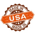 made in USA vintage stamp Royalty Free Stock Photo