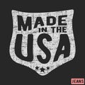 Made in the USA vintage stamp Royalty Free Stock Photo