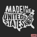 Made in the USA vintage stamp Royalty Free Stock Photo