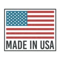Made in USA vintage vector stamp isolated on white background. Royalty Free Stock Photo