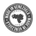 Made in Venezuela Quality Original Stamp Map. Design Vector Art Seal Badge Illustration.