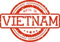 Made in vietnam grunge rubber stamp isolated on white