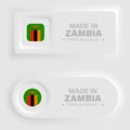 Made in Zambia neumorphic graphic and label