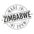 Made in Zimbabwe Quality Original Stamp Design Vector Art Tourism Souvenir Round Seal Badge.