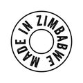 Made in Zimbabwe text emblem stamp, concept background