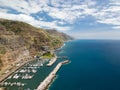 MADEIRA island, PORTUGAL. view of port the calheta Royalty Free Stock Photo