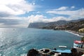 Madeira coast and lava swimming pool in Funchal