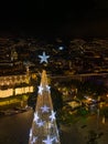 Madeira, Funchal on Christmas at night Royalty Free Stock Photo