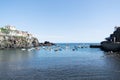 madeira harbor fish boats see sunny day vacation holiday travel tourism coastal portugal city Royalty Free Stock Photo