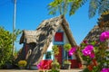 Madeira hut with thatched roof Royalty Free Stock Photo