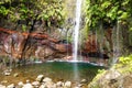 Madeira island beautiful landscape, Fontes waterfall, Portugal