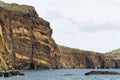 Landscape view over Ponta de Sao Lourenco beautiful mountains and cliffs over the Atlantic ocean, Madeira, Portugal Royalty Free Stock Photo