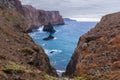 Madeira island ocean and mountains landscape, Calhan, Portugal Royalty Free Stock Photo