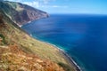 Madeira island coastline bay, view to atlantic ocean Royalty Free Stock Photo