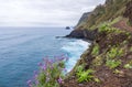 Madeira island ocean and mountains landscape, Calhan, Portugal Royalty Free Stock Photo