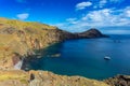 Madeira island ocean and mountains landscape, San Lorenco cape Royalty Free Stock Photo