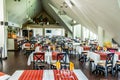 25.10.2018 Madeira Island Portugal Restaurant inside Hotel Eira do Serrado viewpoint above the Nun`s Valley Royalty Free Stock Photo