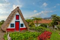 Madeira island, Portugal. Rural landscape with traditional house, Santana Royalty Free Stock Photo