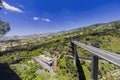 Madeira island Portugal typical landscape, Funchal city panorama, wide angle Royalty Free Stock Photo