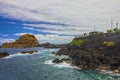 Madeira island seascape panorama, Portugal. Portu Moniz Royalty Free Stock Photo